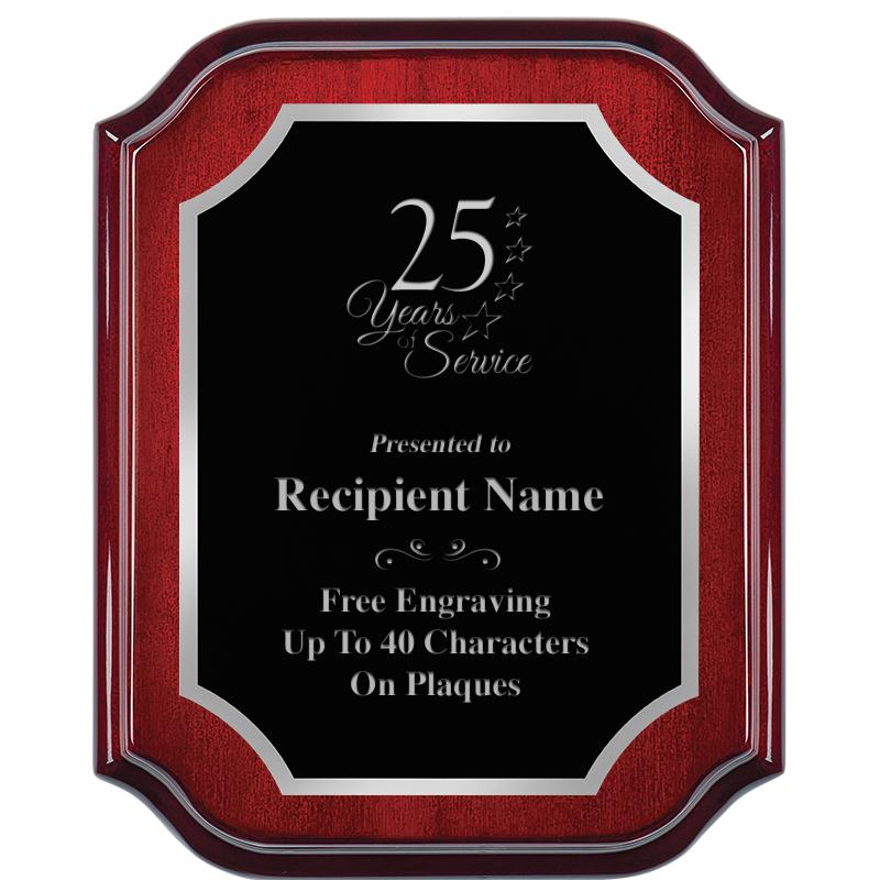 8X10 MAHOGANY LIFETIME SLV PLQ