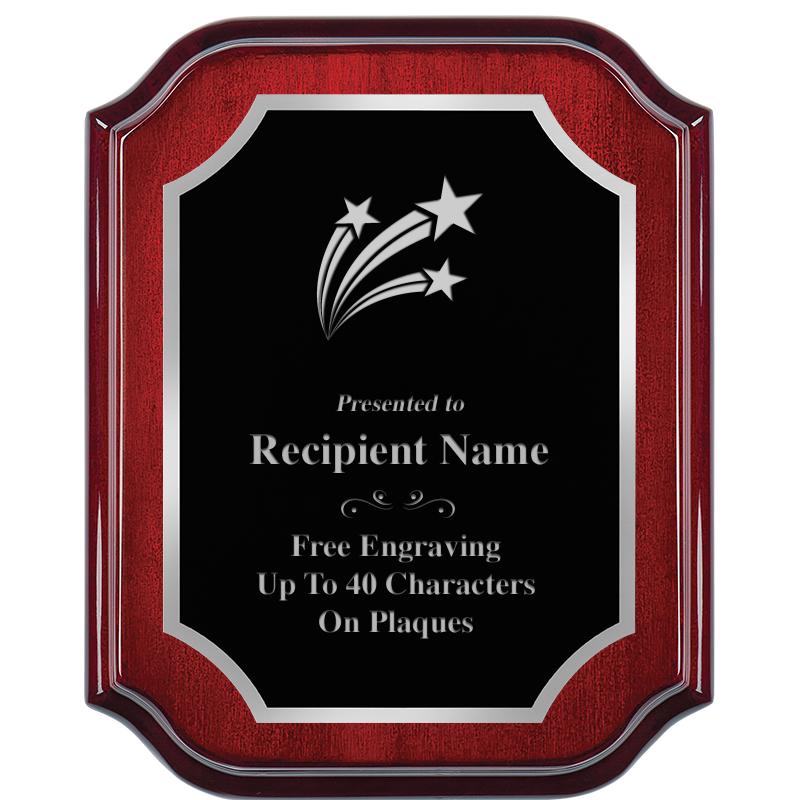 8X10 MAHOGANY LIFETIME SLV PLQ