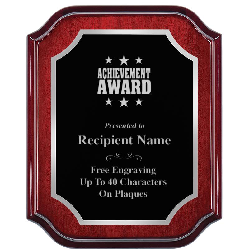 8X10 MAHOGANY LIFETIME SLV PLQ