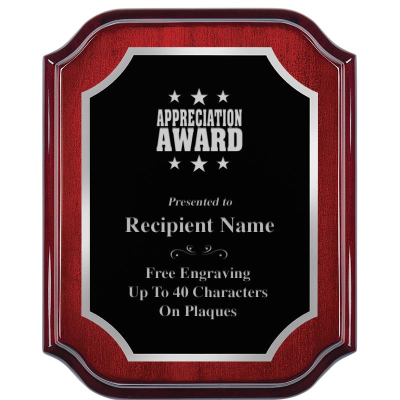 8X10 MAHOGANY LIFETIME SLV PLQ