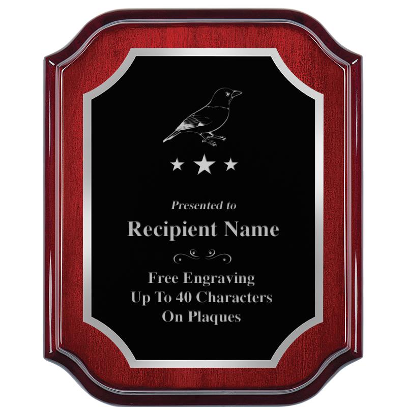 8X10 MAHOGANY LIFETIME SLV PLQ