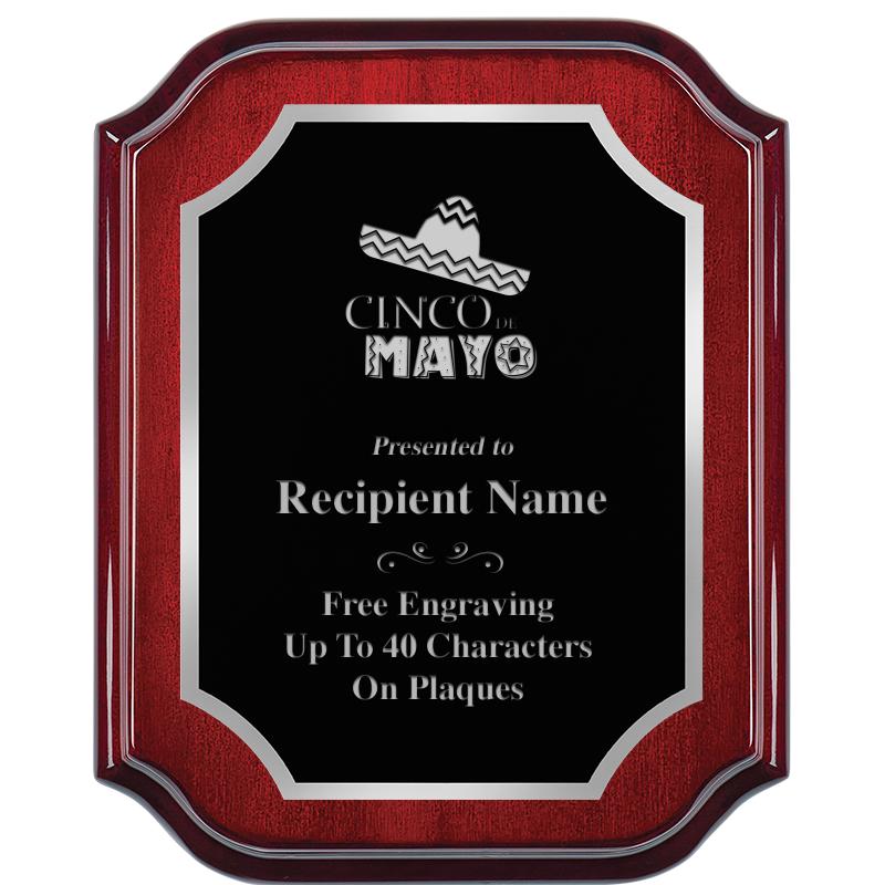 8X10 MAHOGANY LIFETIME SLV PLQ