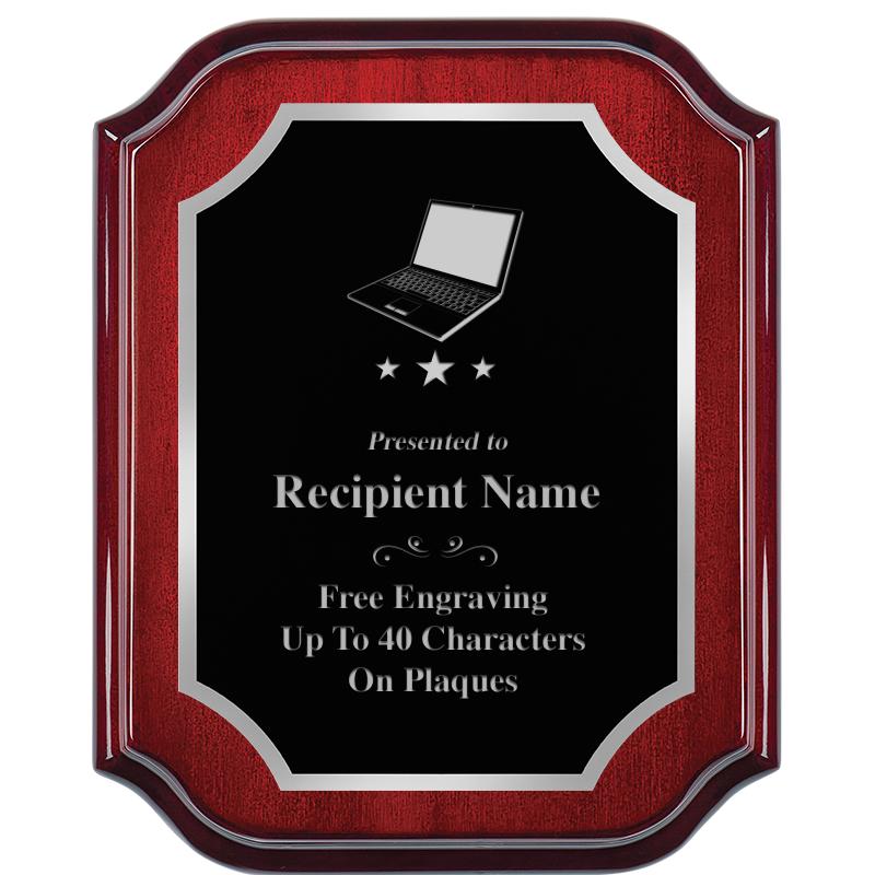 8X10 MAHOGANY LIFETIME SLV PLQ