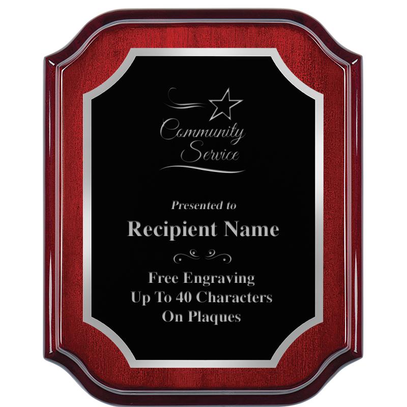 8X10 MAHOGANY LIFETIME SLV PLQ