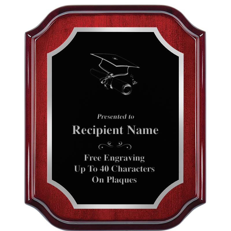 8X10 MAHOGANY LIFETIME SLV PLQ