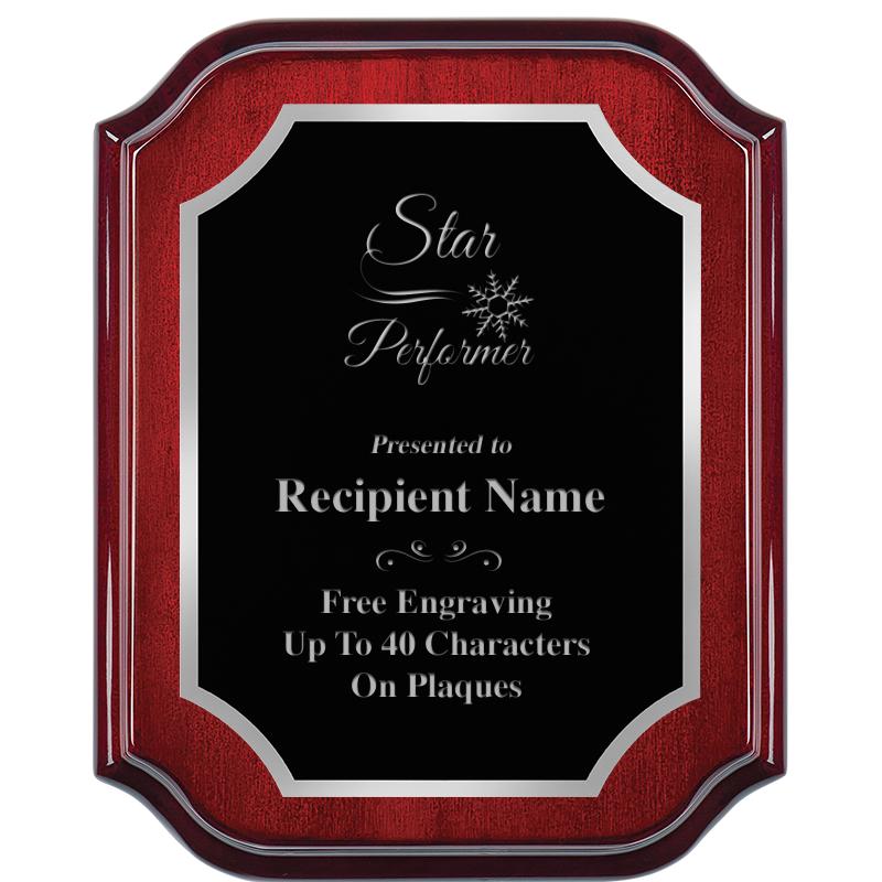 8X10 MAHOGANY LIFETIME SLV PLQ