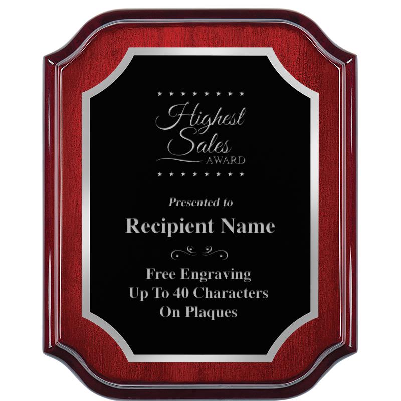 8X10 MAHOGANY LIFETIME SLV PLQ