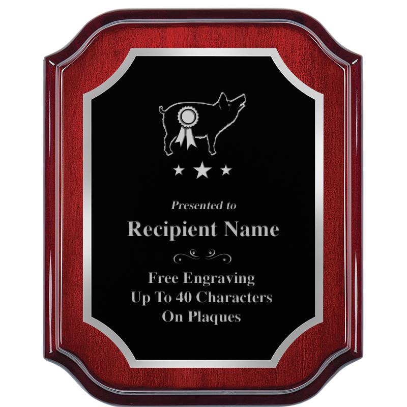 8X10 MAHOGANY LIFETIME SLV PLQ