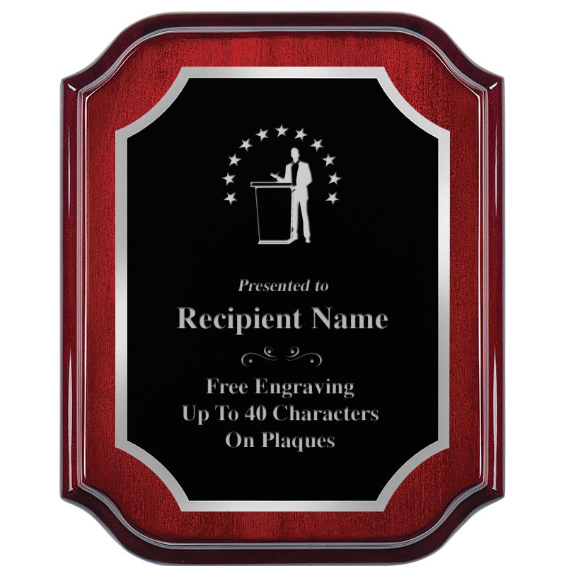 8X10 MAHOGANY LIFETIME SLV PLQ