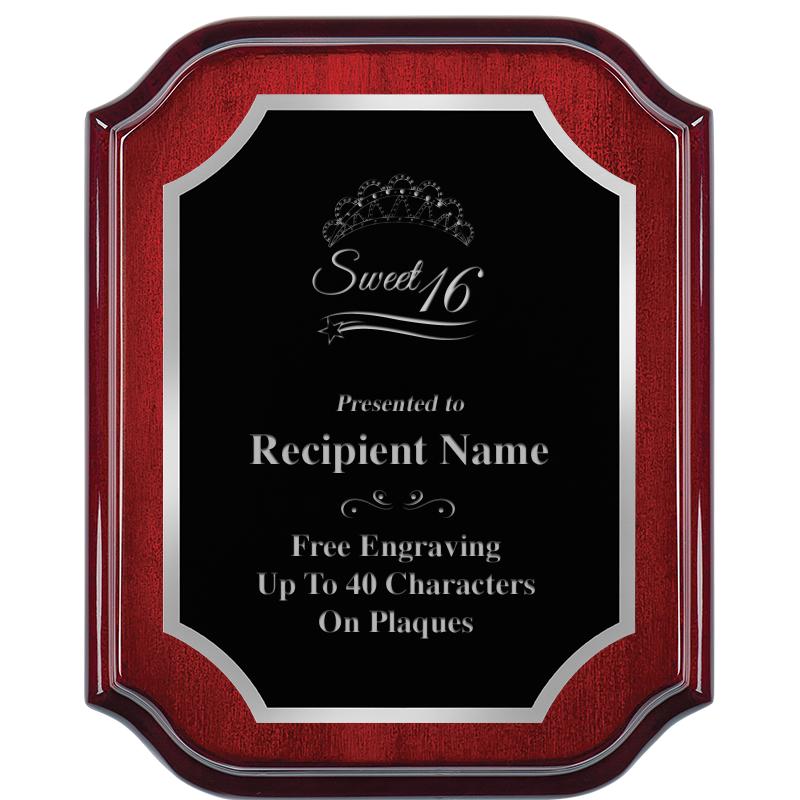 8X10 MAHOGANY LIFETIME SLV PLQ