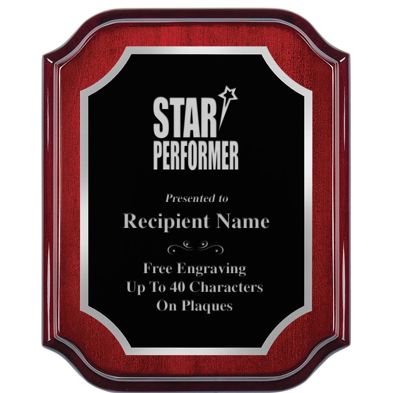 8X10 MAHOGANY LIFETIME SLV PLQ