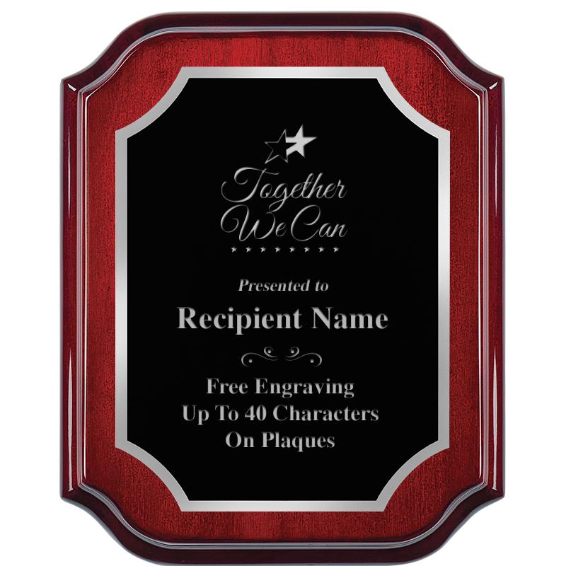 8X10 MAHOGANY LIFETIME SLV PLQ