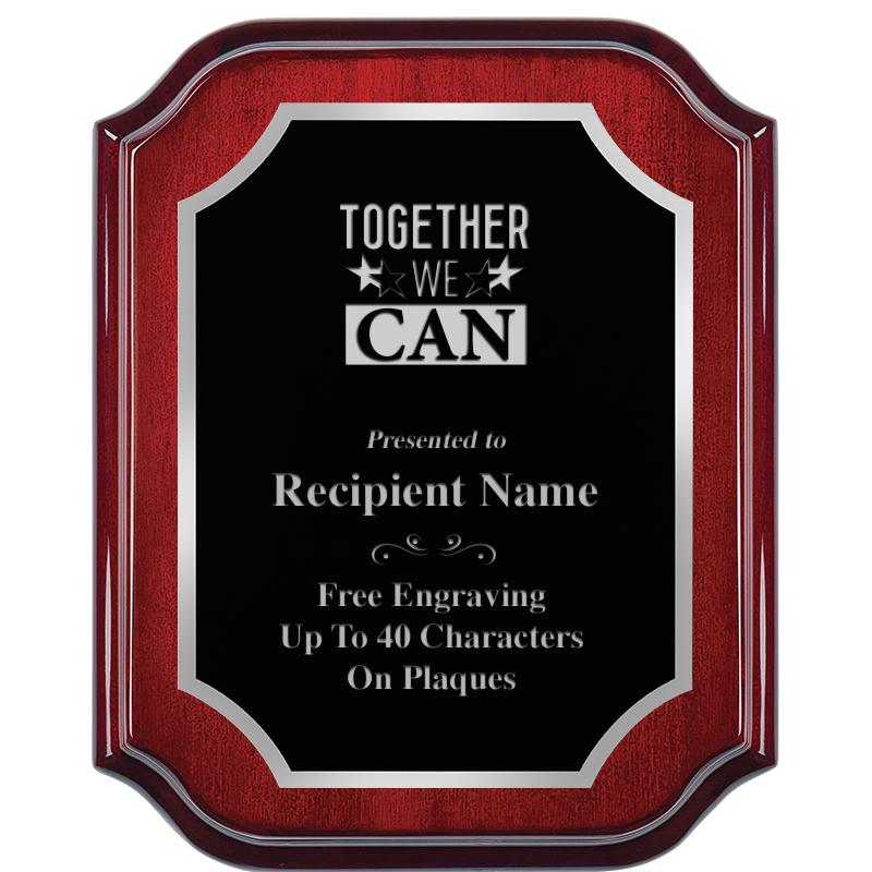 8X10 MAHOGANY LIFETIME SLV PLQ