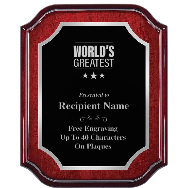 8X10 MAHOGANY LIFETIME SLV PLQ