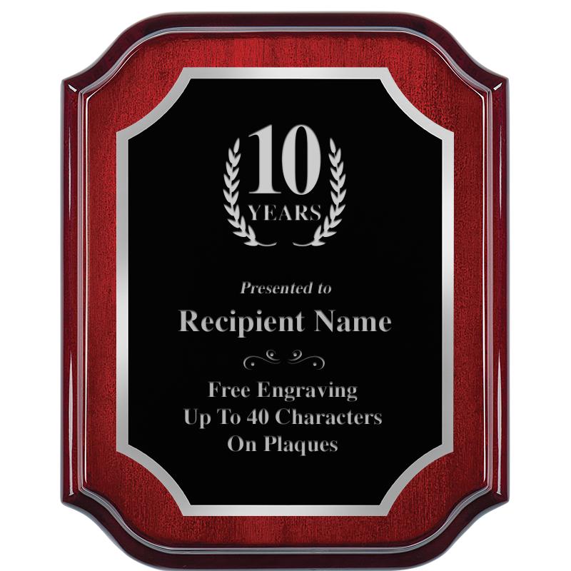 8X10 MAHOGANY LIFETIME SLV PLQ