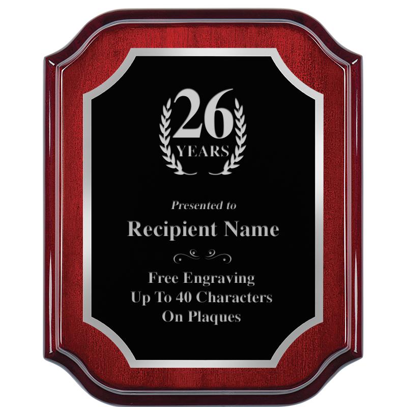8X10 MAHOGANY LIFETIME SLV PLQ