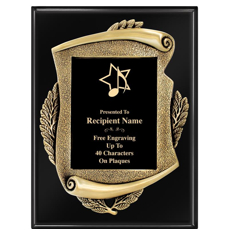 9X12 EBONY PIANO MAYORS PLQ