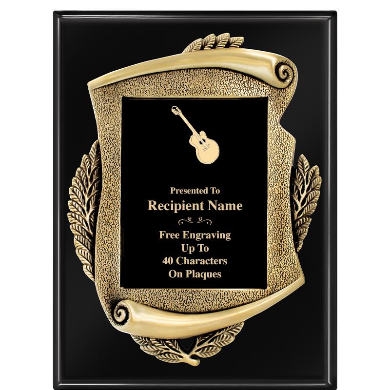 9X12 EBONY PIANO MAYORS PLQ