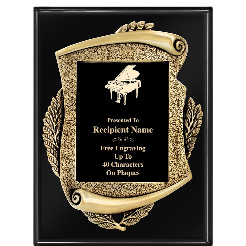 9X12 EBONY PIANO MAYORS PLQ