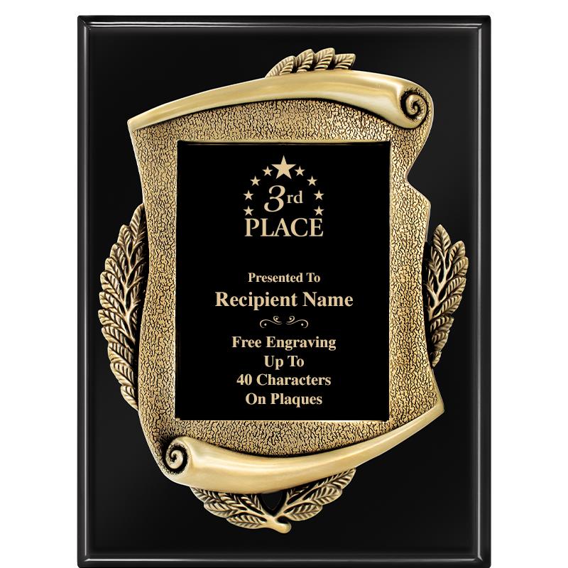 9X12 EBONY PIANO MAYORS PLQ