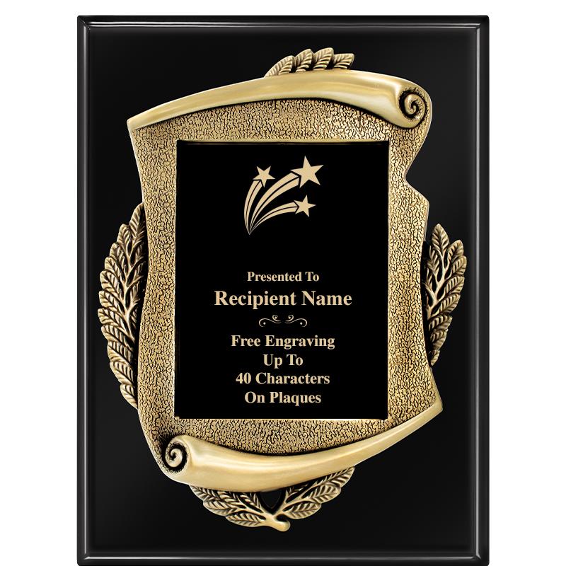 9X12 EBONY PIANO MAYORS PLQ