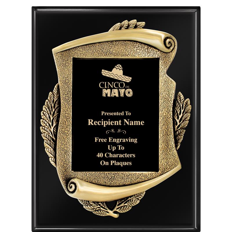 9X12 EBONY PIANO MAYORS PLQ