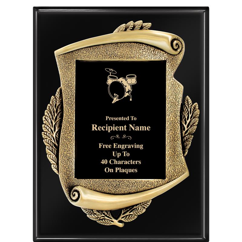 9X12 EBONY PIANO MAYORS PLQ