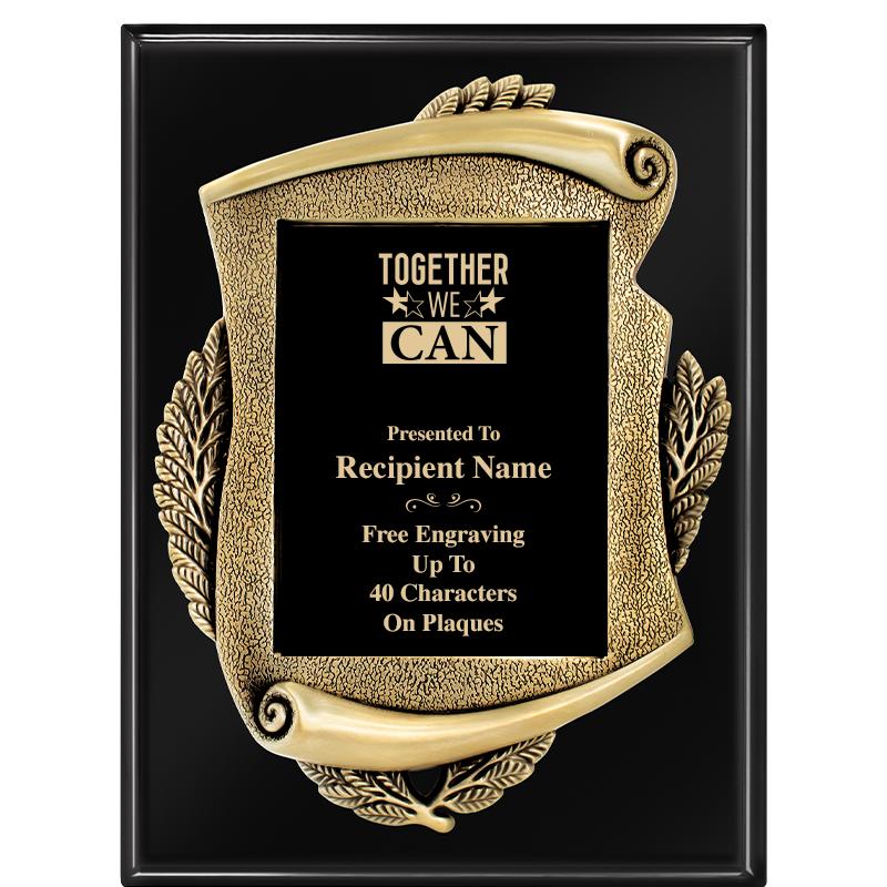 9X12 EBONY PIANO MAYORS PLQ