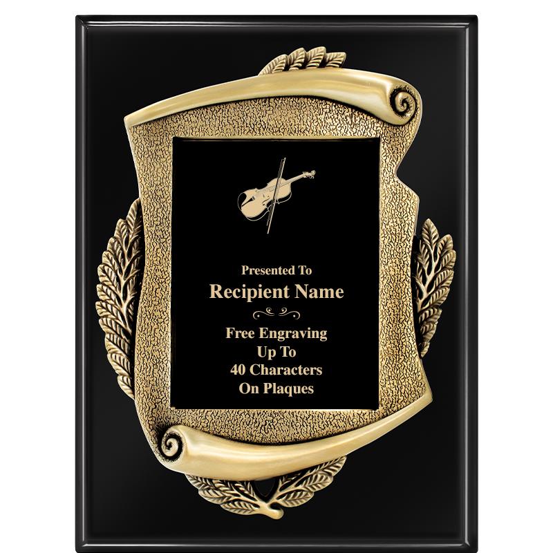 9X12 EBONY PIANO MAYORS PLQ