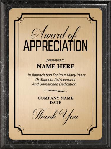 Personalized Thank You Plaque – Laser Engraved Award – Choose  Your Size – Customize Now! (6x8) : Office Products