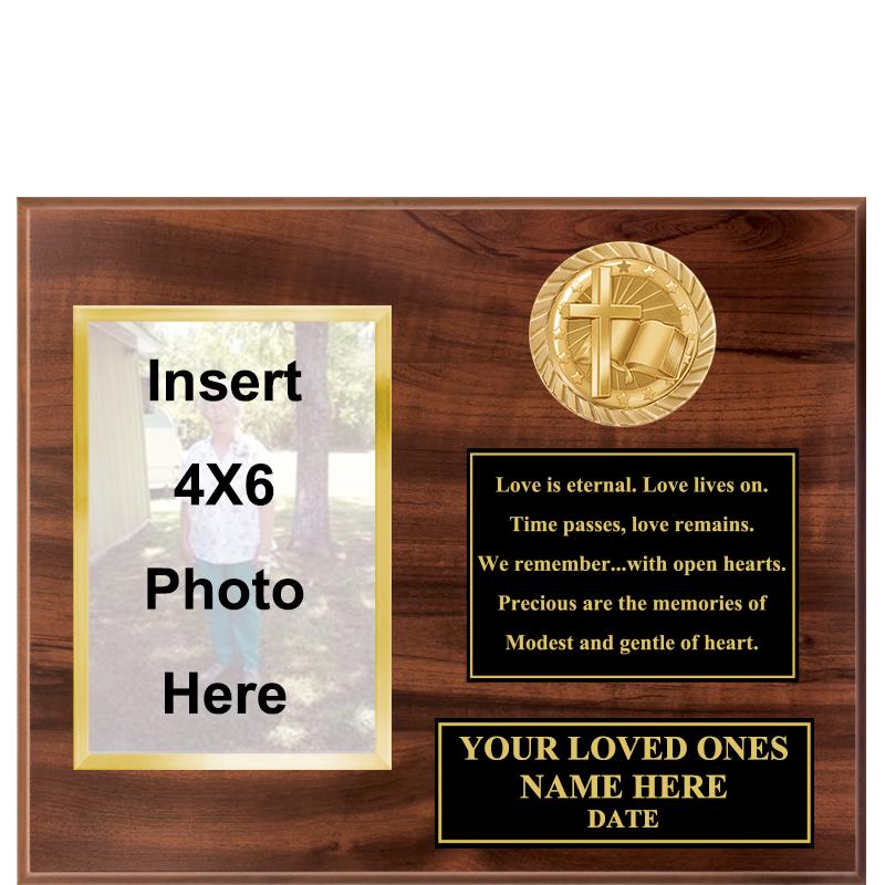 10.5X13 MEMORIAL WOOD PLQ