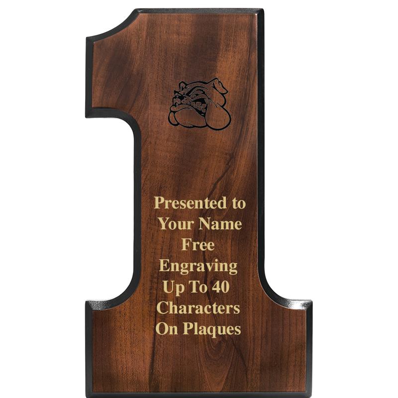 7"X12" NO 1 CHERRY FINISH PLQ