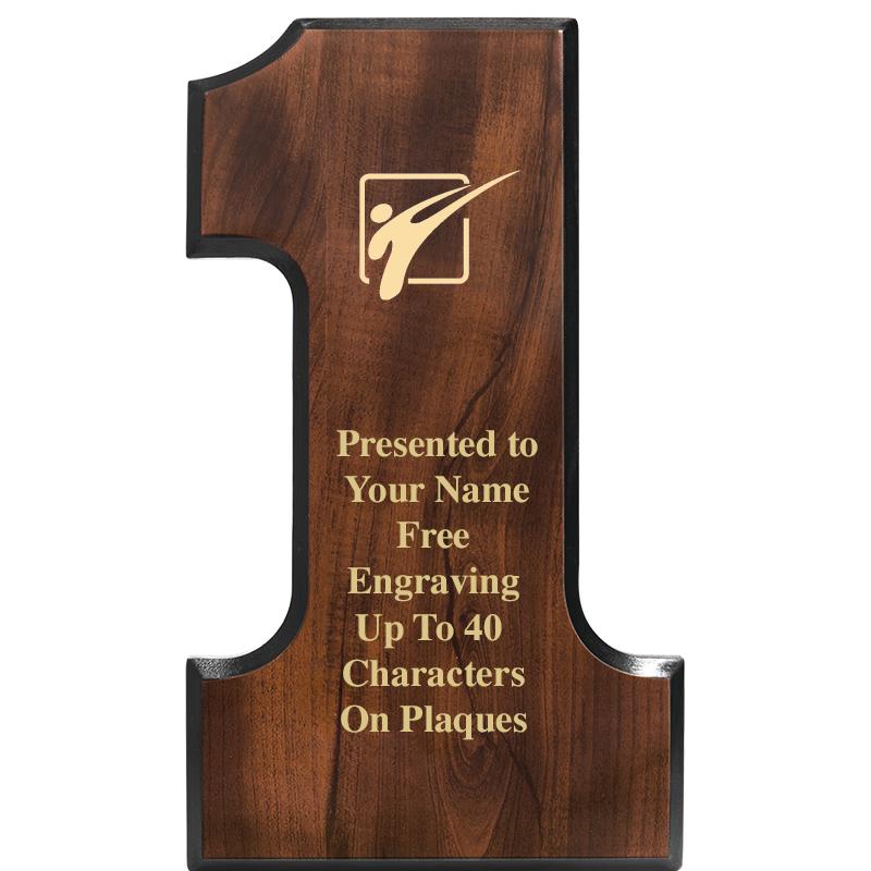 7"X12" NO 1 CHERRY FINISH PLQ