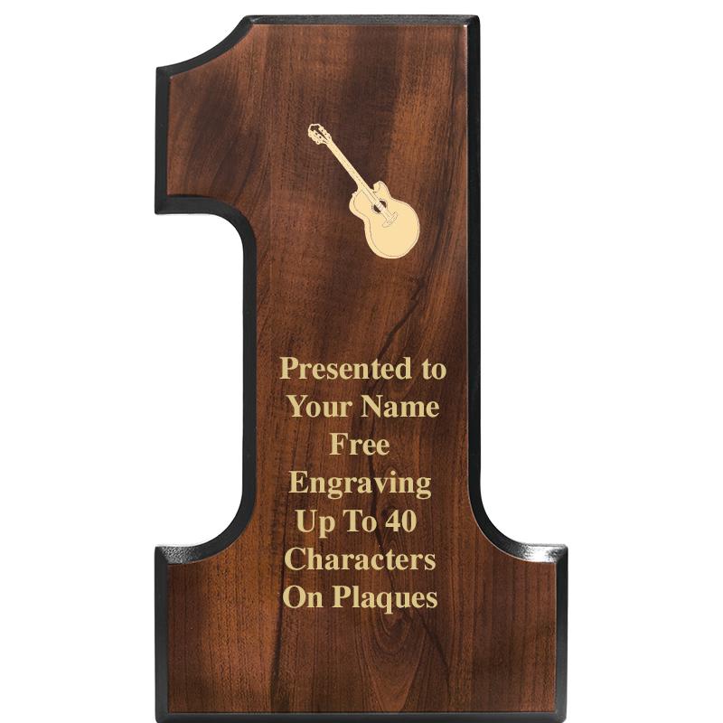 7"X12" NO 1 CHERRY FINISH PLQ