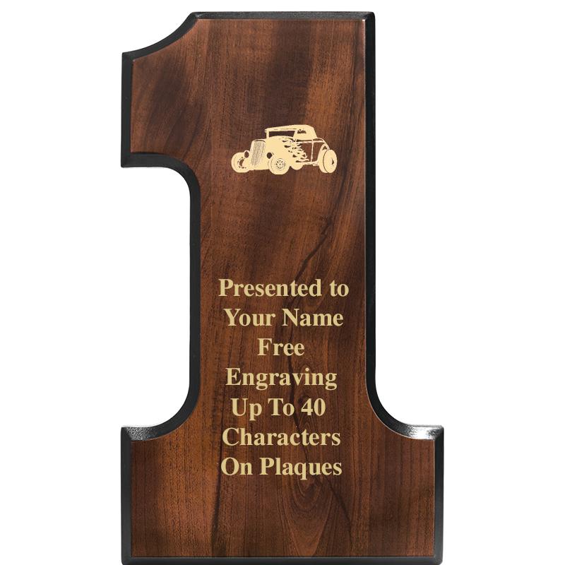 7"X12" NO 1 CHERRY FINISH PLQ