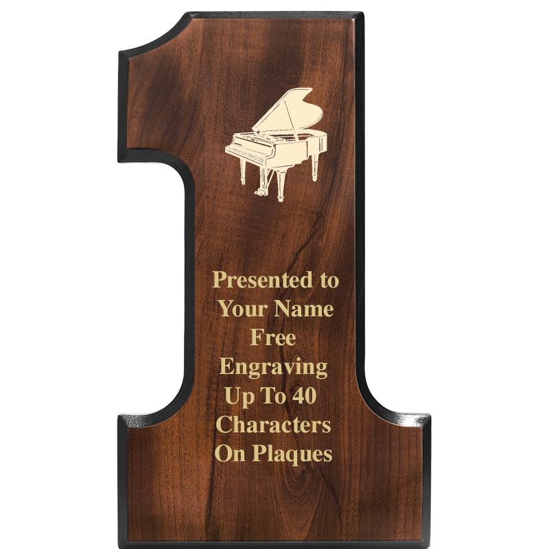 7"X12" NO 1 CHERRY FINISH PLQ