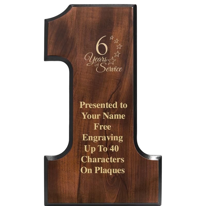 7"X12" NO 1 CHERRY FINISH PLQ