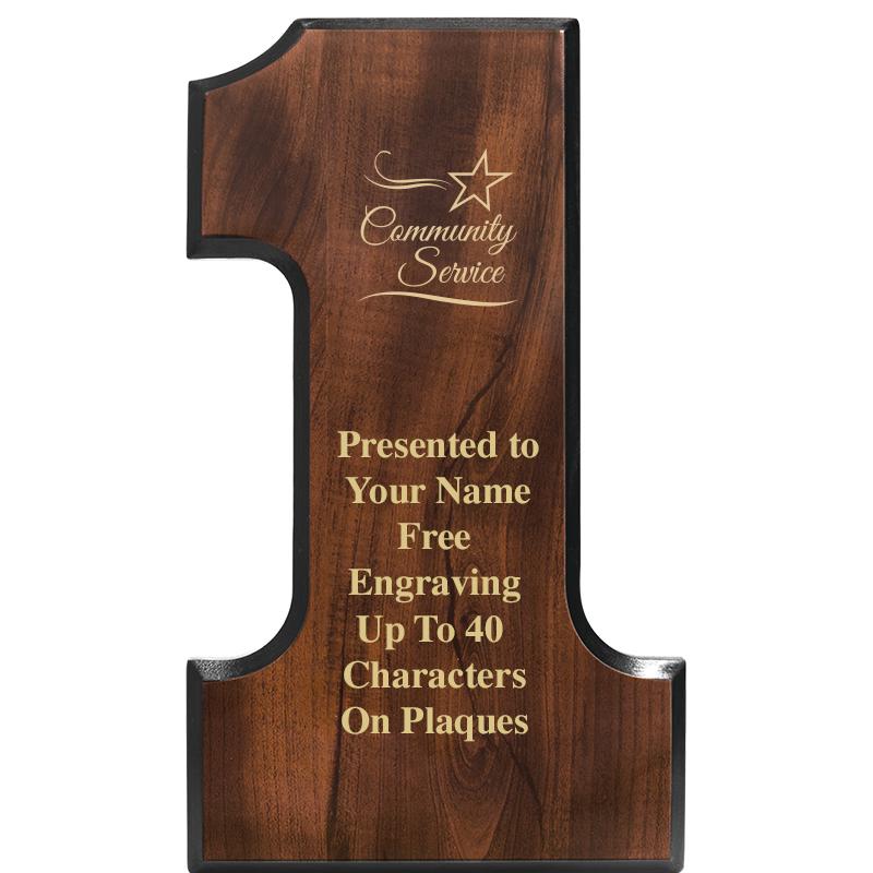 7"X12" NO 1 CHERRY FINISH PLQ