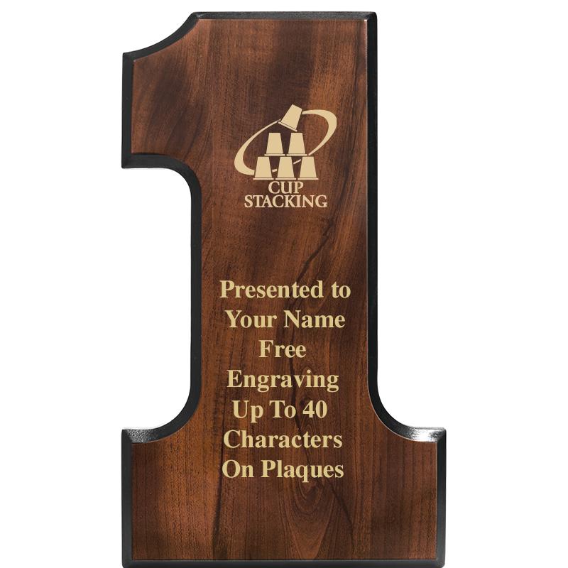 7"X12" NO 1 CHERRY FINISH PLQ