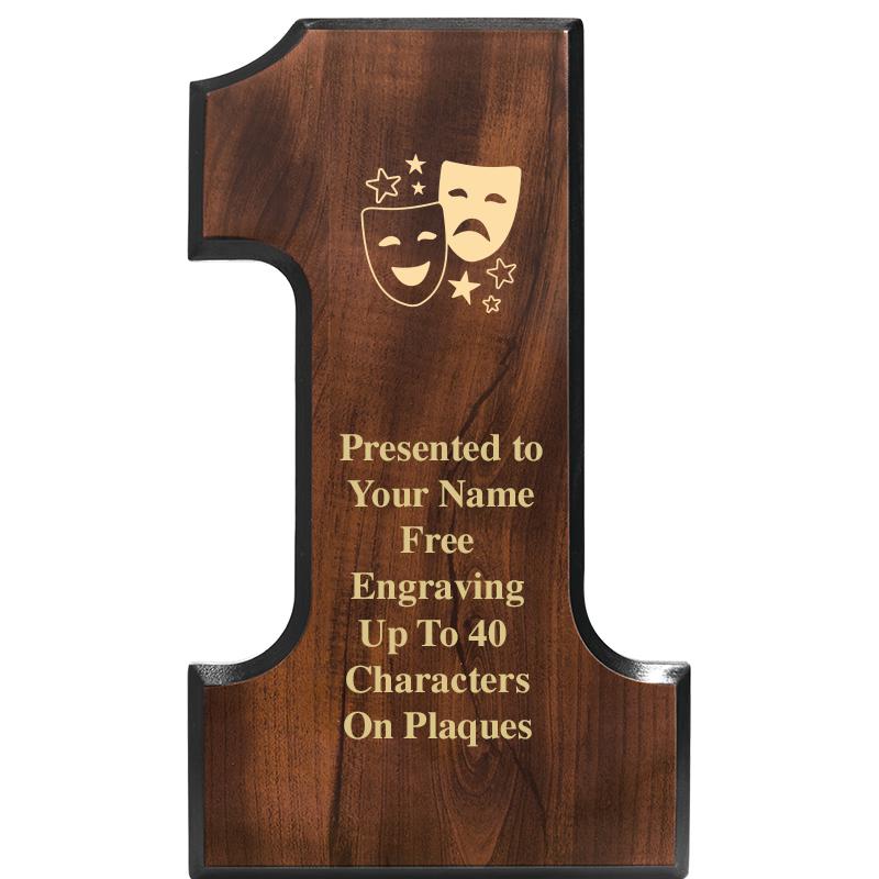 7"X12" NO 1 CHERRY FINISH PLQ