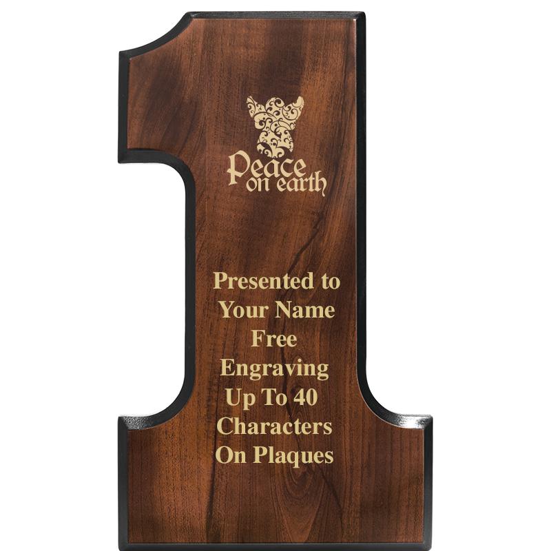 7"X12" NO 1 CHERRY FINISH PLQ