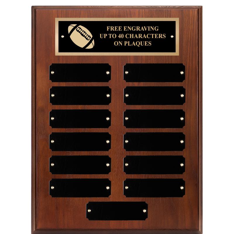 9X12 13 PLT WALNUT PERPETL PLQ