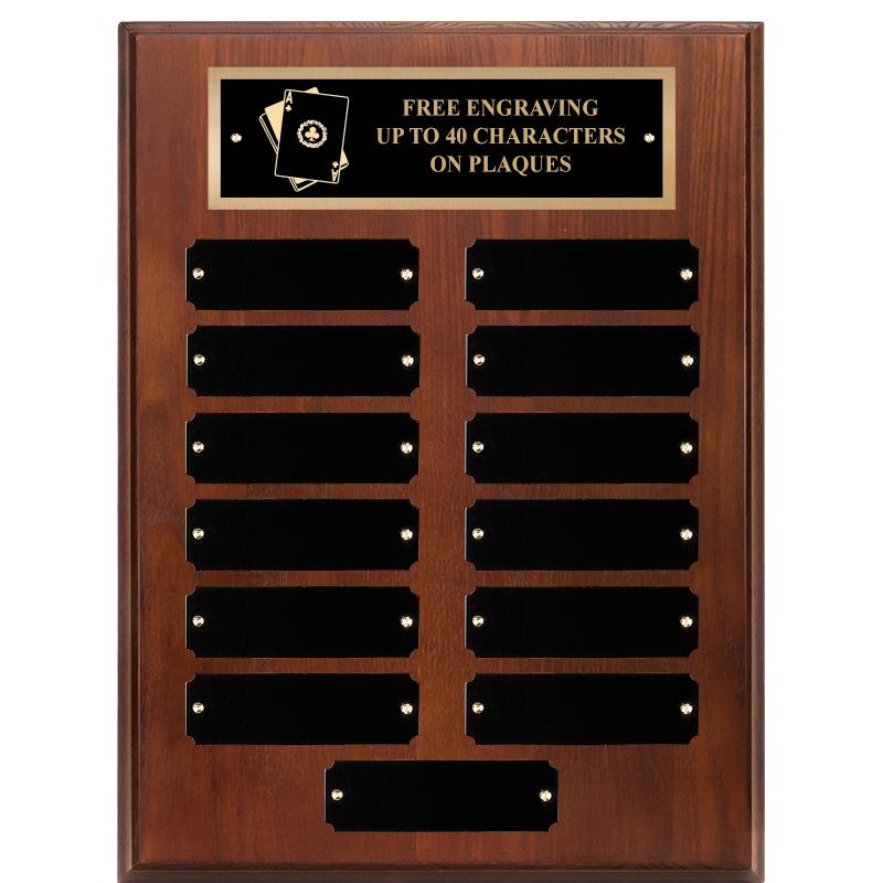 9X12 13 PLT WALNUT PERPETL PLQ