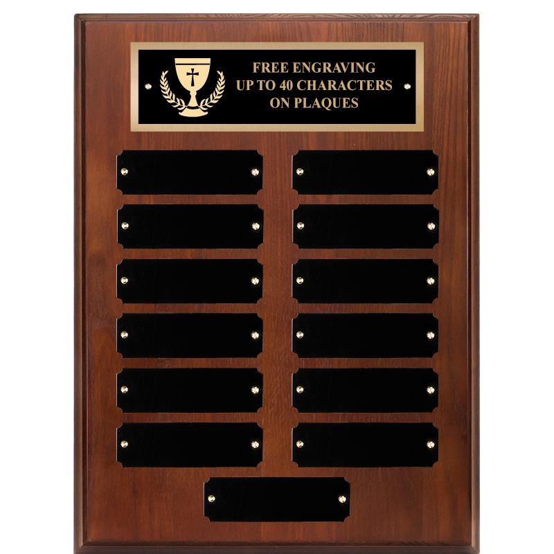 9X12 13 PLT WALNUT PERPETL PLQ
