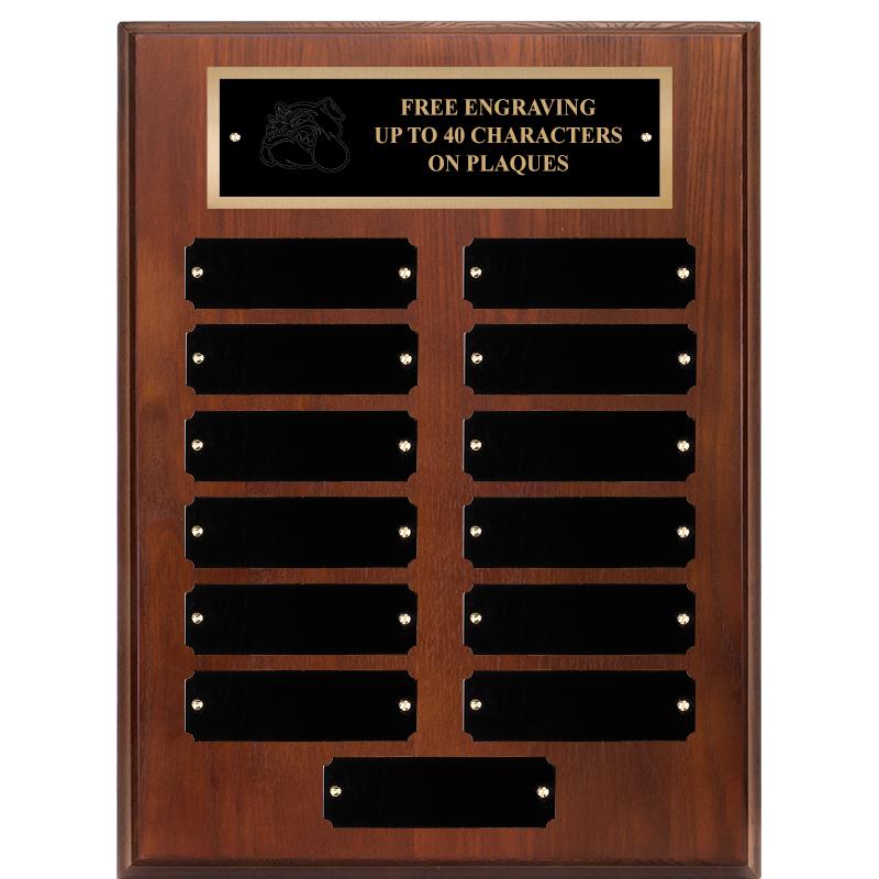 9X12 13 PLT WALNUT PERPETL PLQ