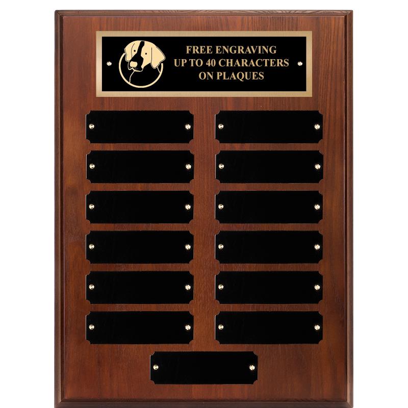 9X12 13 PLT WALNUT PERPETL PLQ