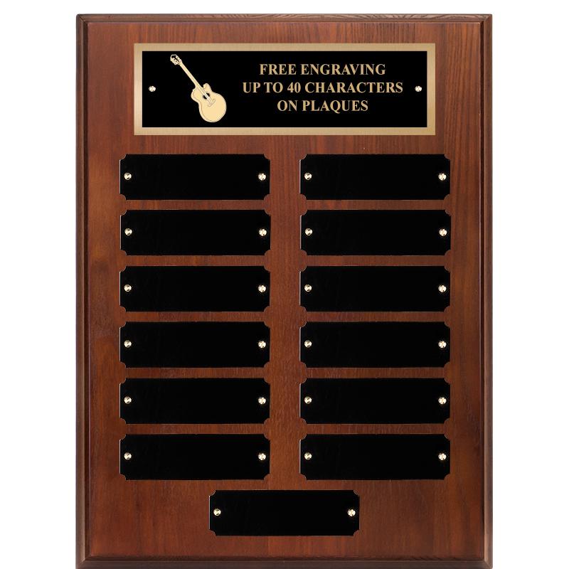 9X12 13 PLT WALNUT PERPETL PLQ