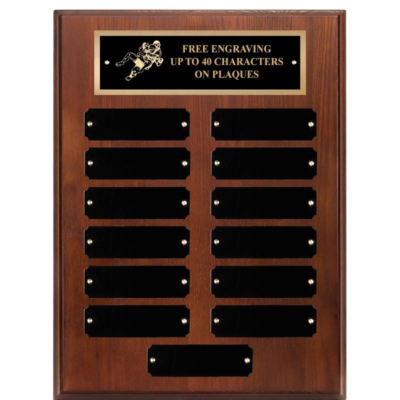 9X12 13 PLT WALNUT PERPETL PLQ