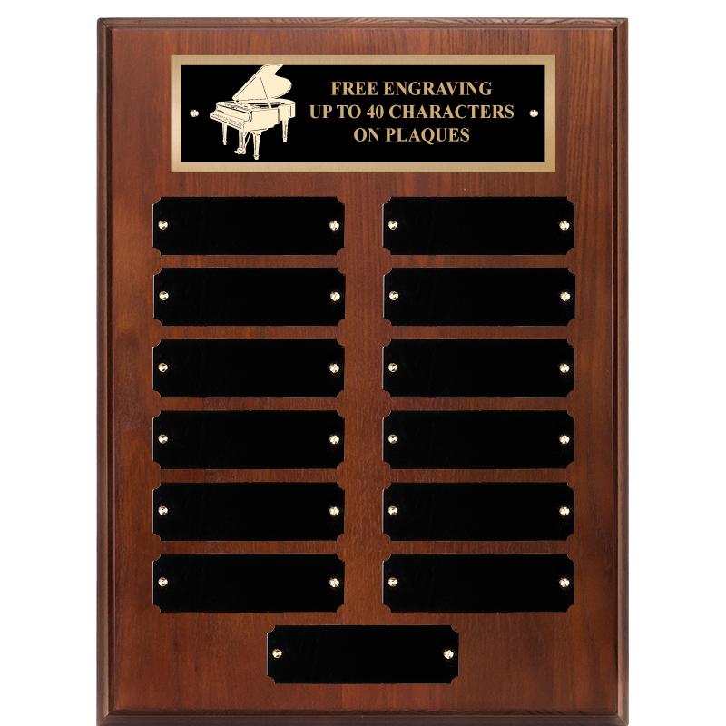 9X12 13 PLT WALNUT PERPETL PLQ