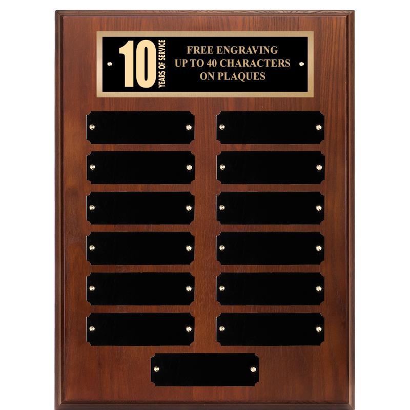 9X12 13 PLT WALNUT PERPETL PLQ